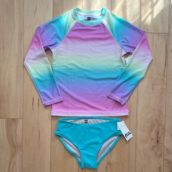 Tea Collection Rashguard and Bikini Bottoms Set - Picture 1 of 14